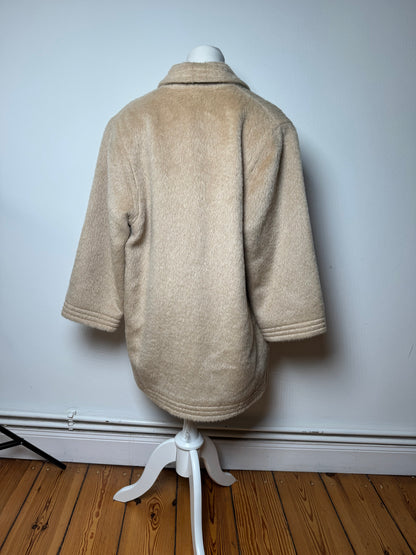 Vintage Givenchy Lama Hair Coat Beige M/L