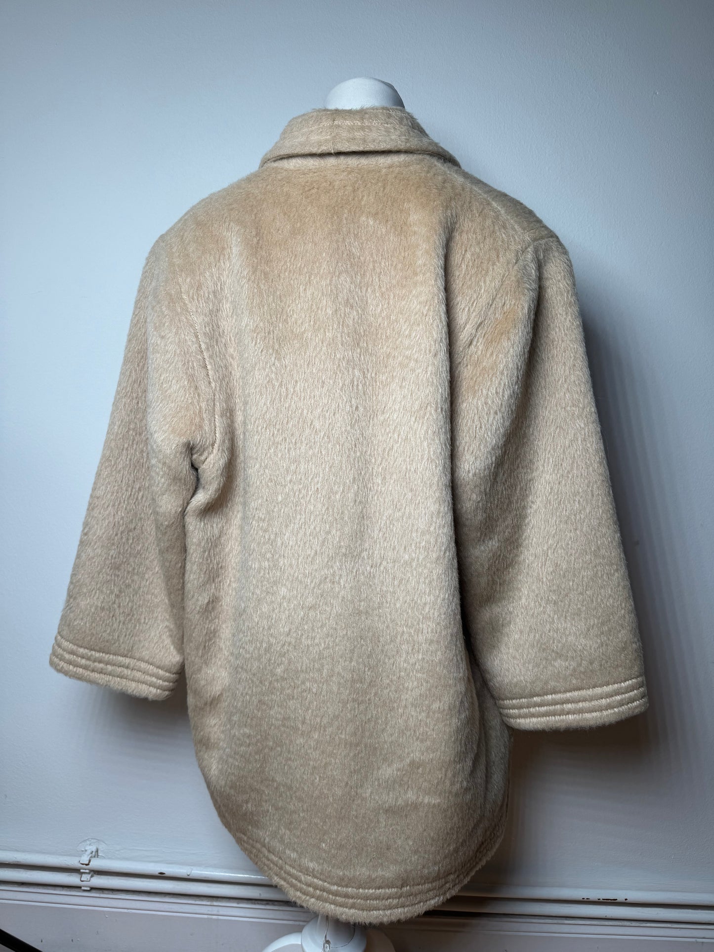 Vintage Givenchy Lama Hair Coat Beige M/L