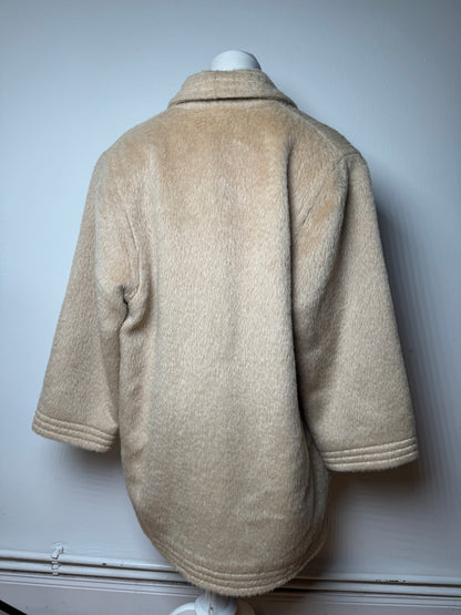 Vintage Givenchy Lama Hair Coat Beige M/L