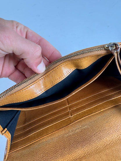 Vintage Balenciaga leather wallet brown