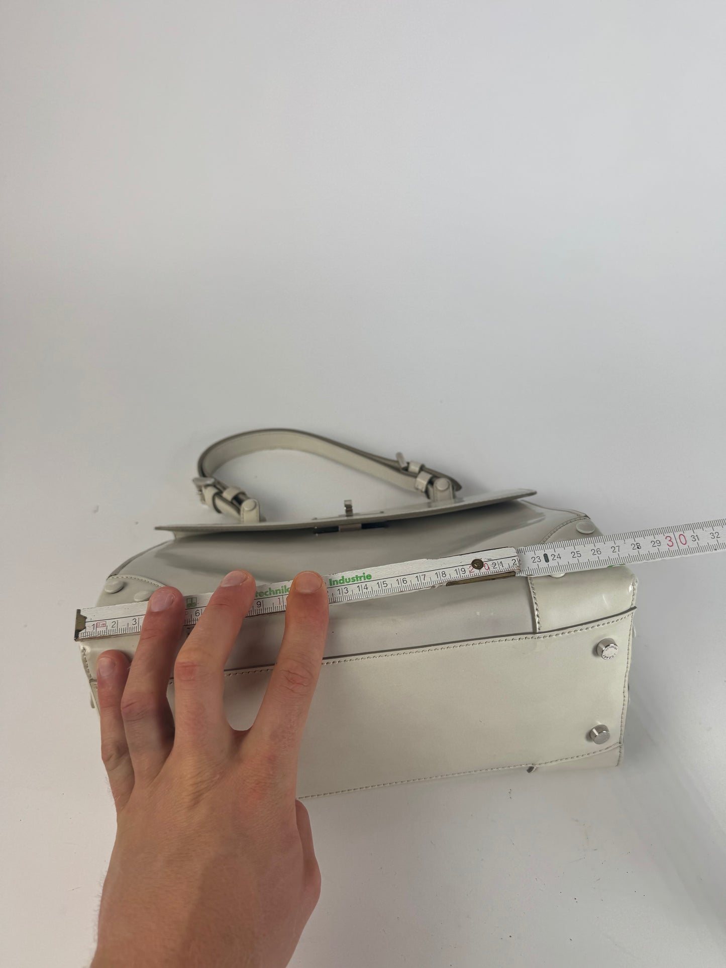 Vintage Giorgio Armani leather bag white