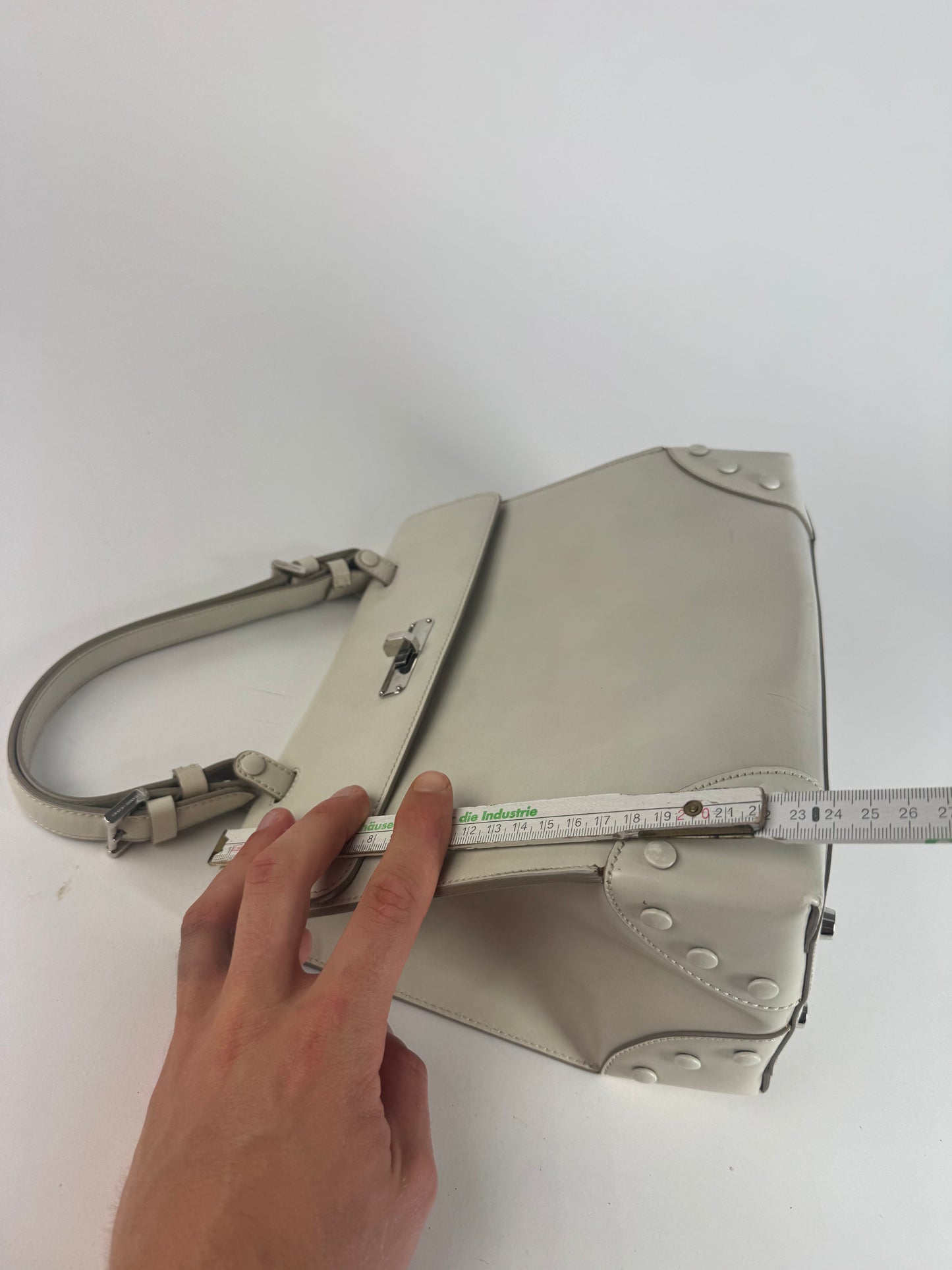 Vintage Giorgio Armani leather bag white