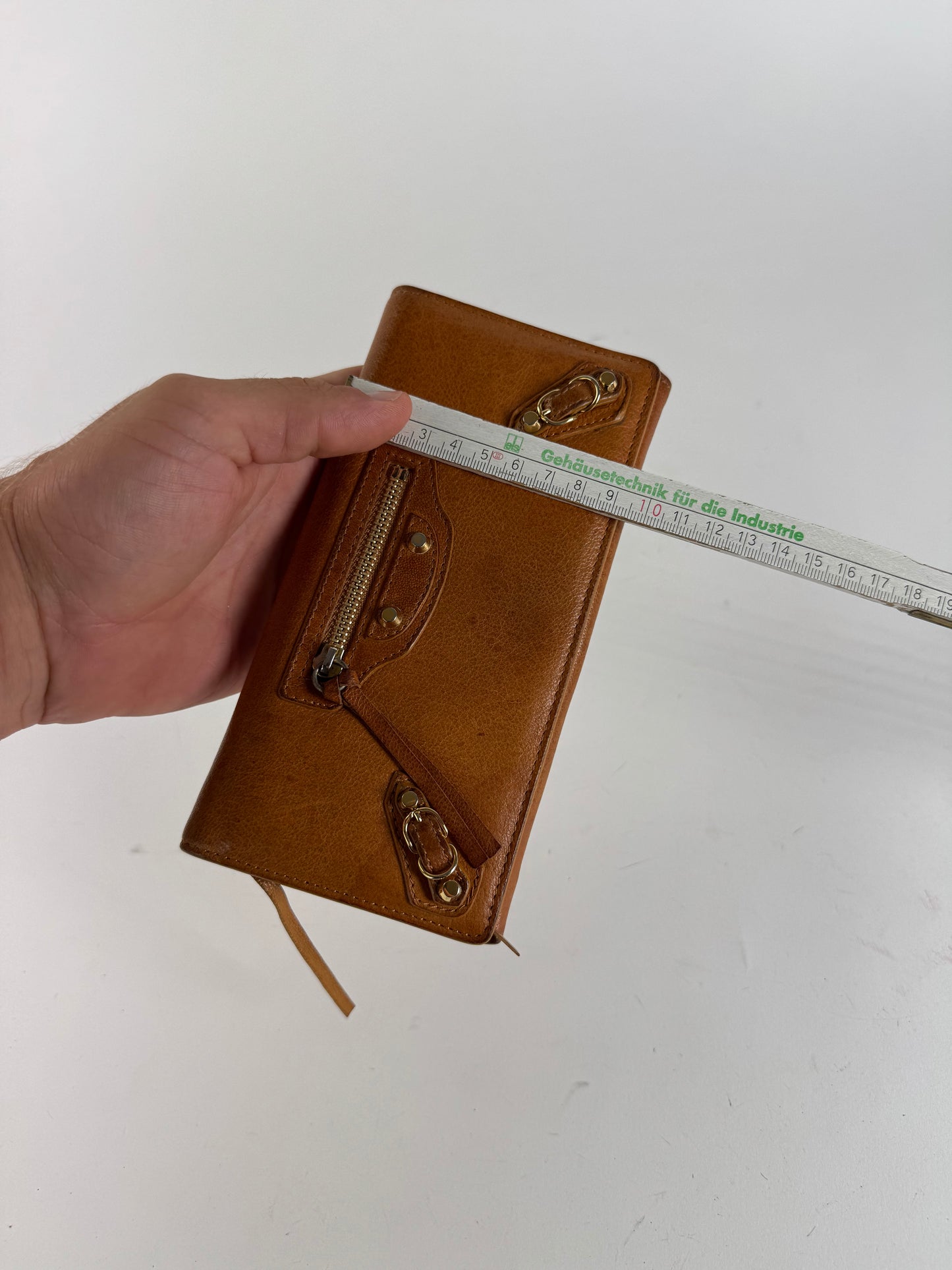 Vintage Balenciaga leather wallet brown