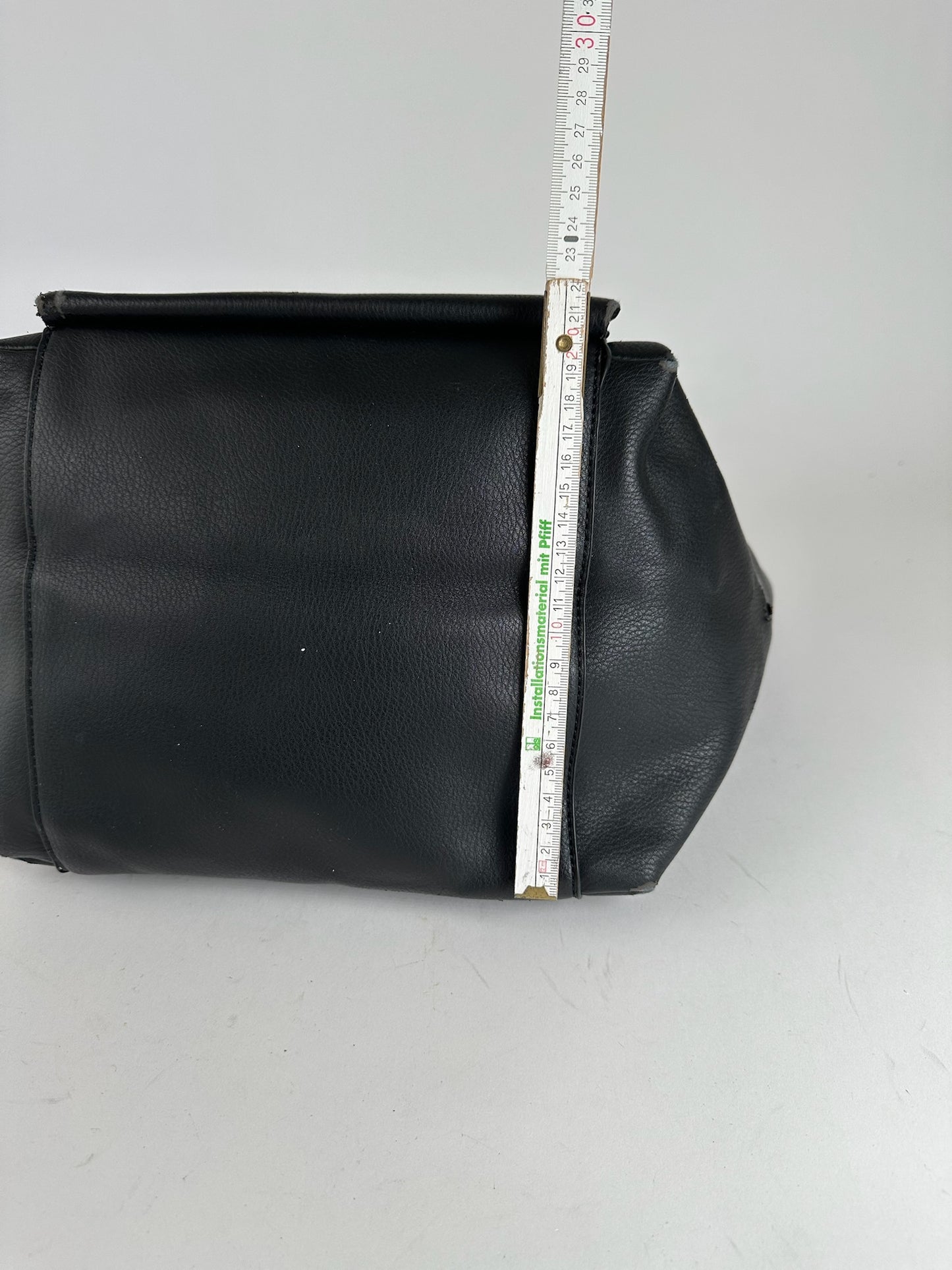 Vintage Armani leather Shopper Black