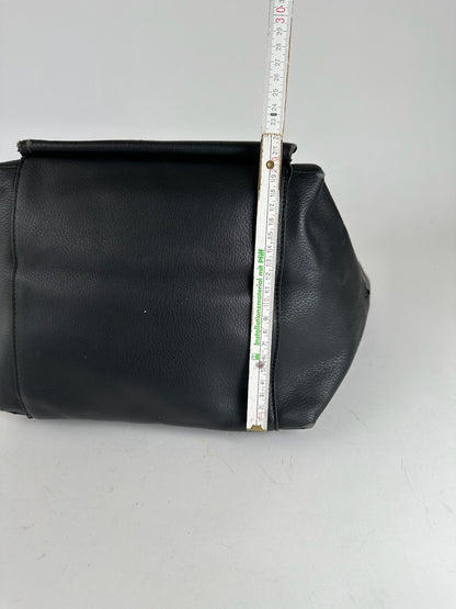 Vintage Armani leather Shopper Black