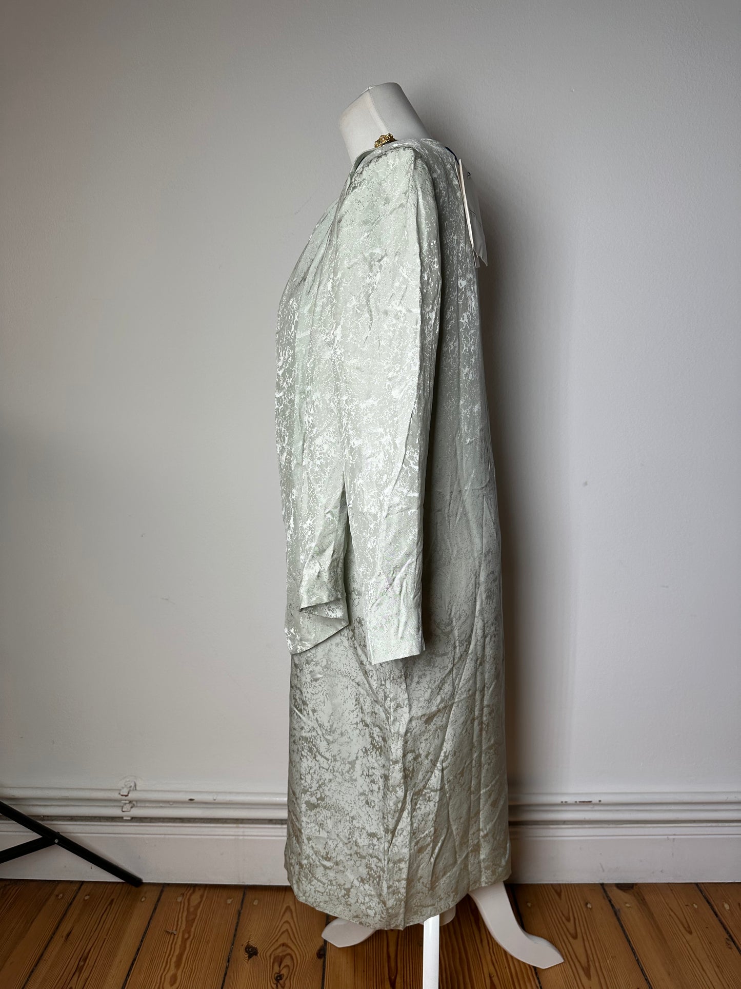 Vintage Givenchy Abstract Dress Grey Turquoise L