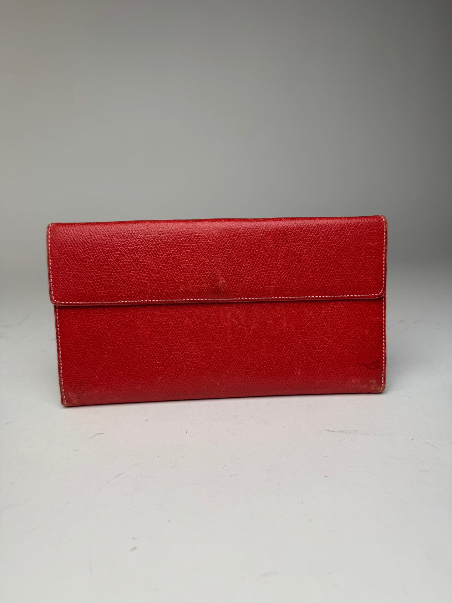 Vintage Loewe Madrid Leather Card Holder / wallet red