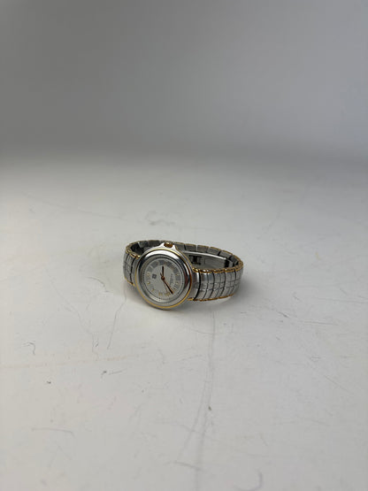 Vintage Givenchy Stainless Steel Bracelet Watch Silver Gold