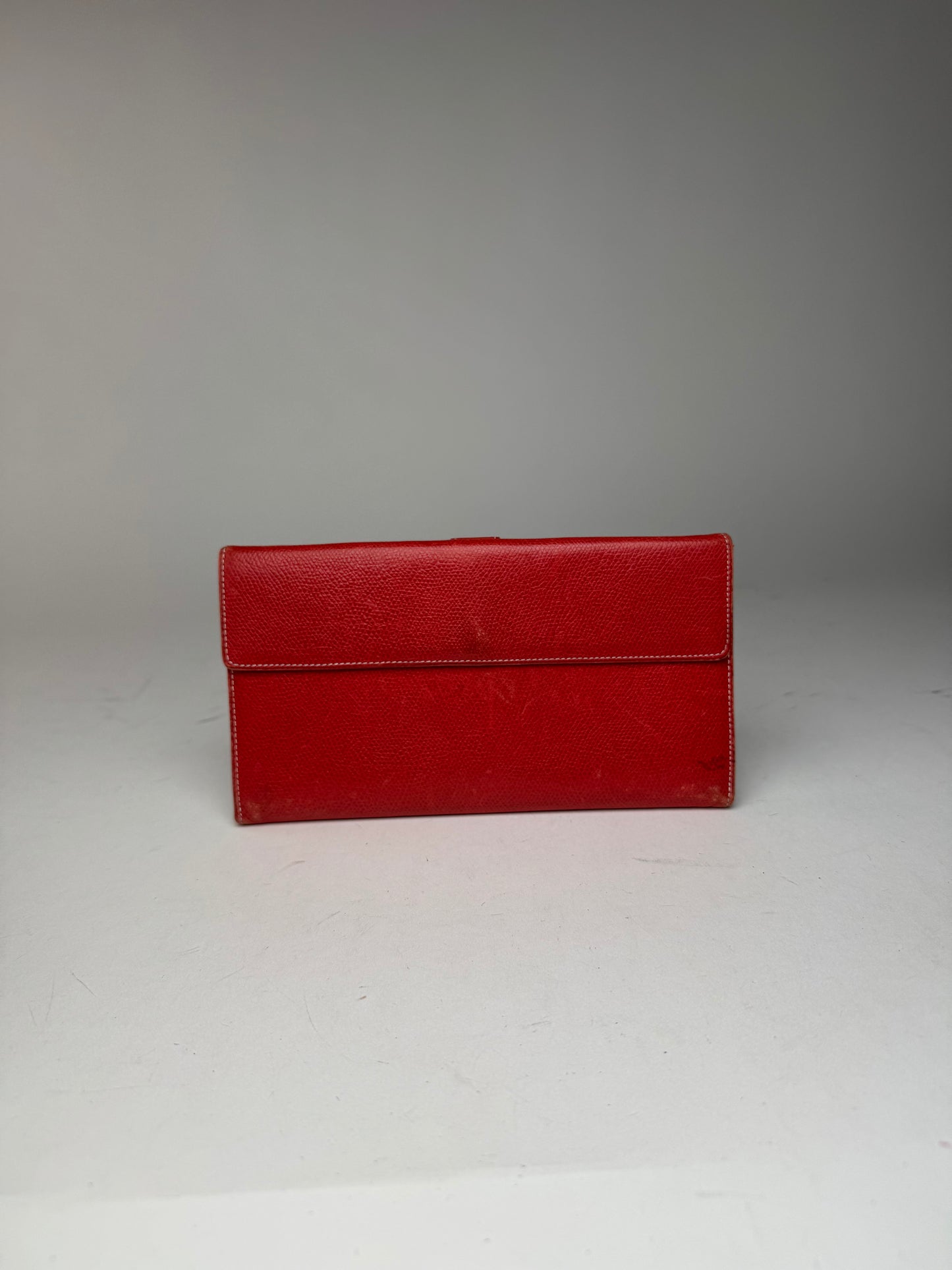 Vintage Loewe Madrid Leather Card Holder / wallet red
