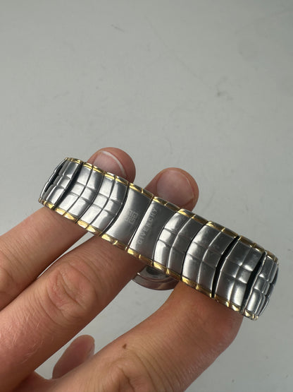 Vintage Givenchy Stainless Steel Bracelet Watch Silver Gold