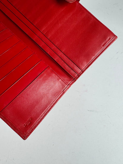 Vintage Loewe Madrid Leather Card Holder / wallet red