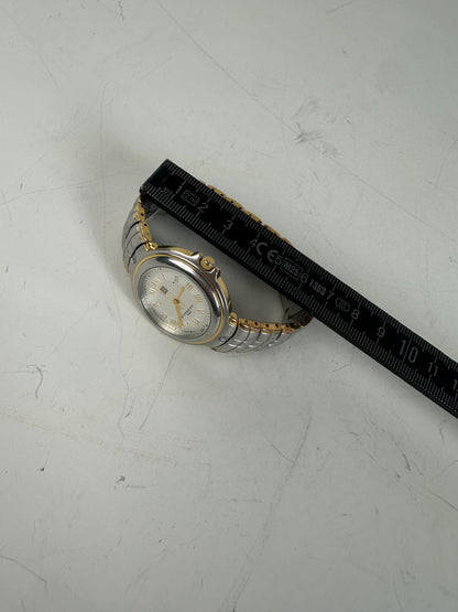 Vintage Givenchy Stainless Steel Bracelet Watch Silver Gold