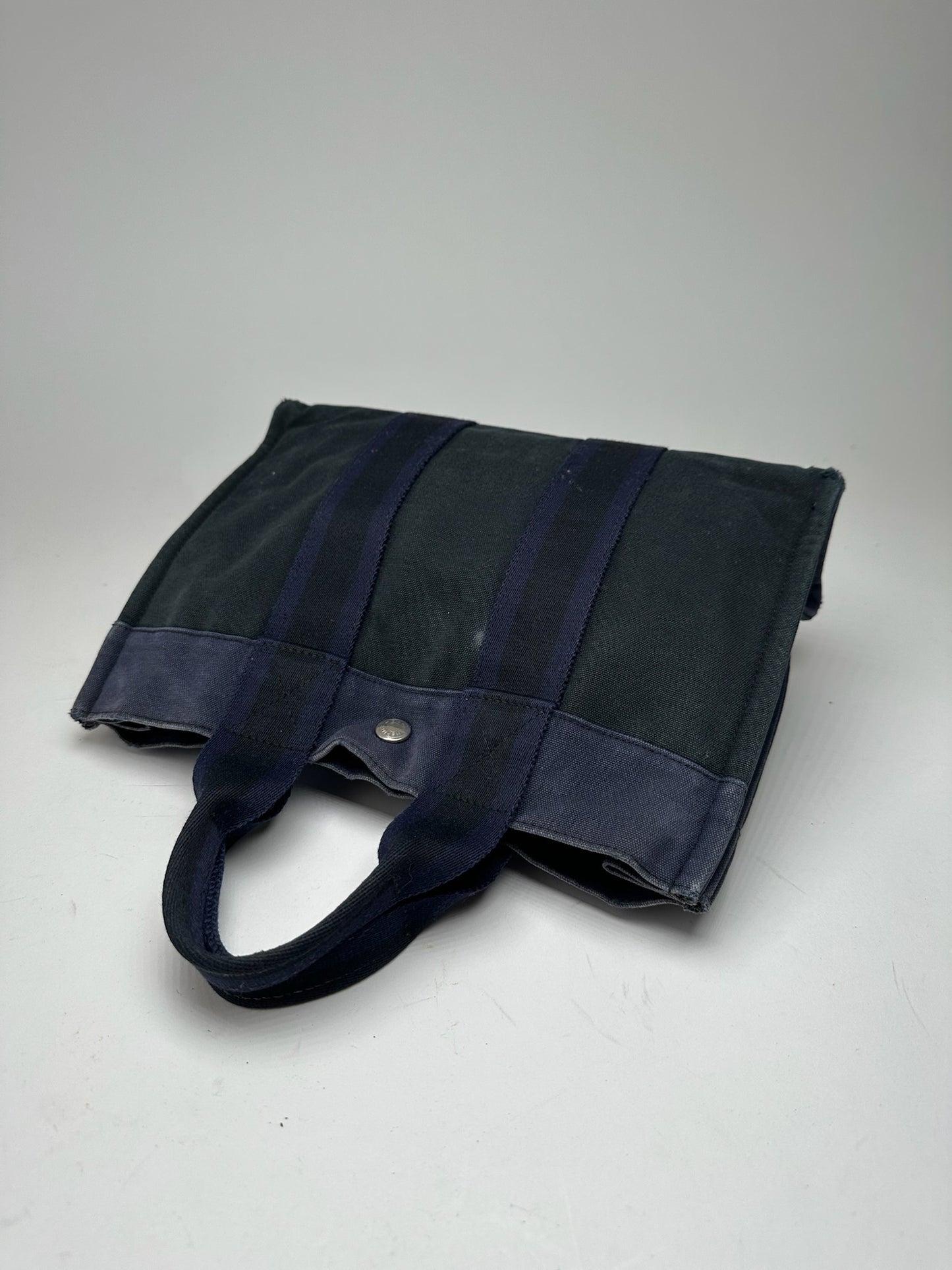 Vintage Hermes Shopper Bag black navy