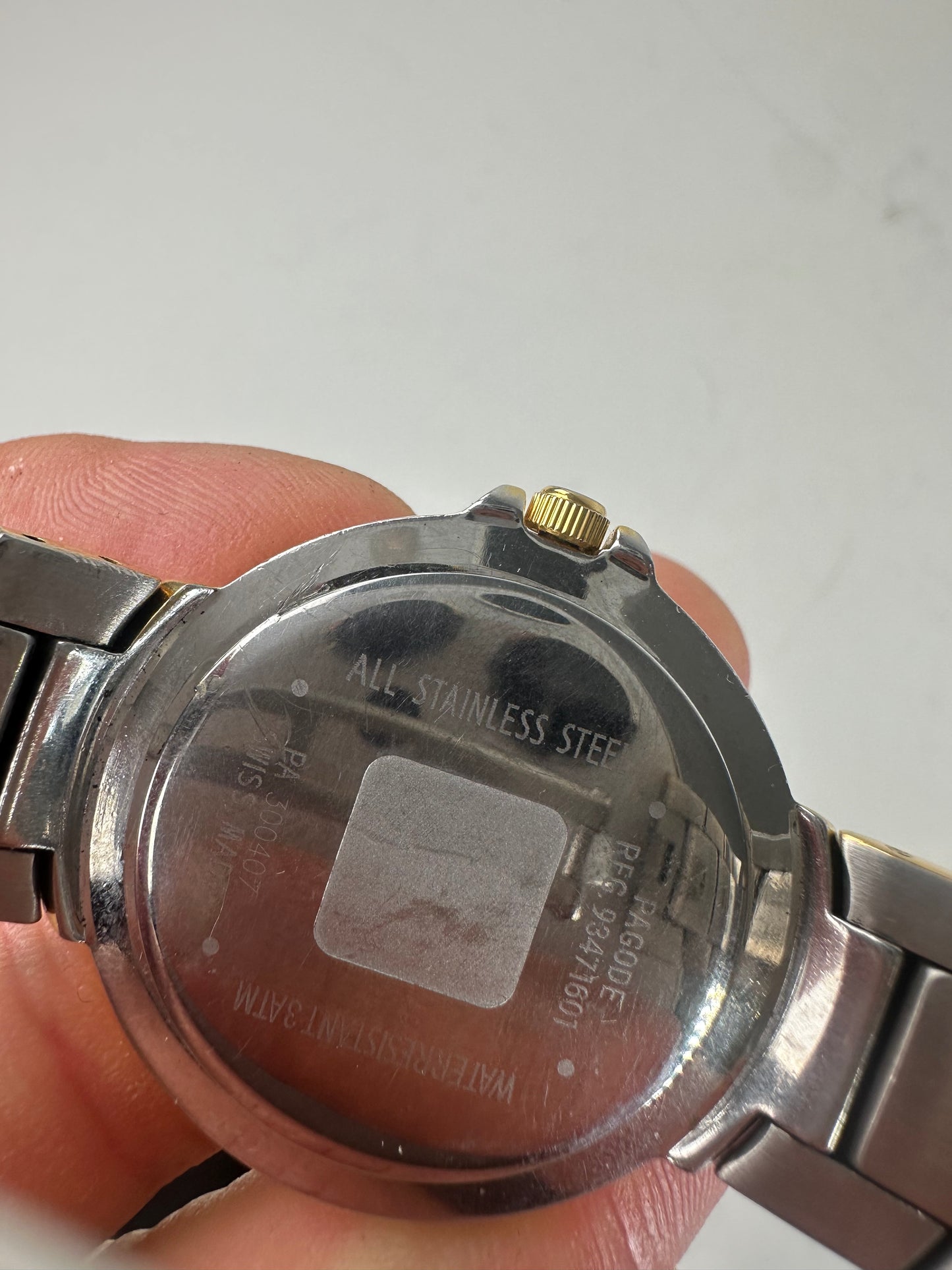 Vintage Givenchy Stainless Steel Bracelet Watch Silver Gold