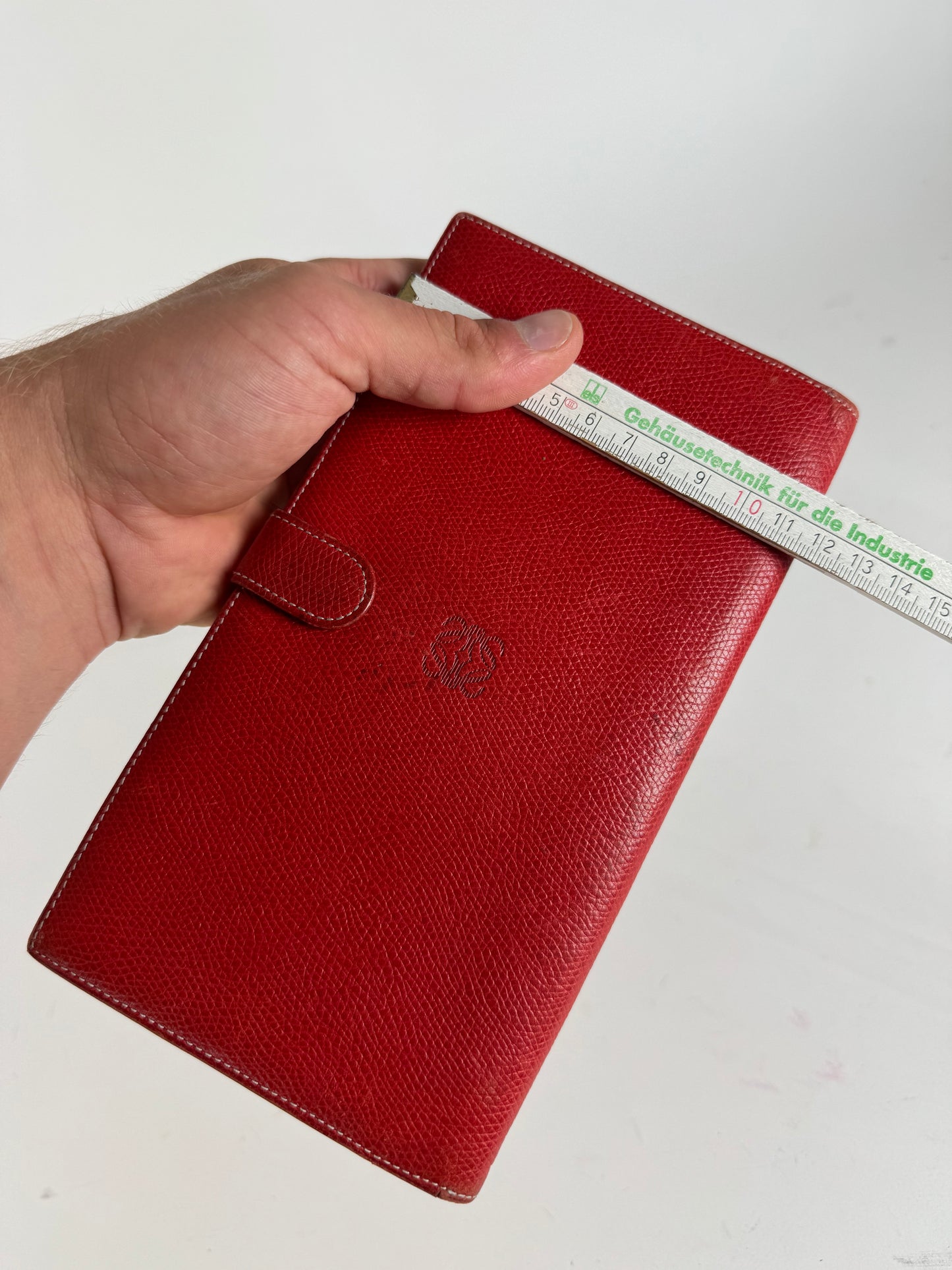 Vintage Loewe Madrid Leather Card Holder / wallet red