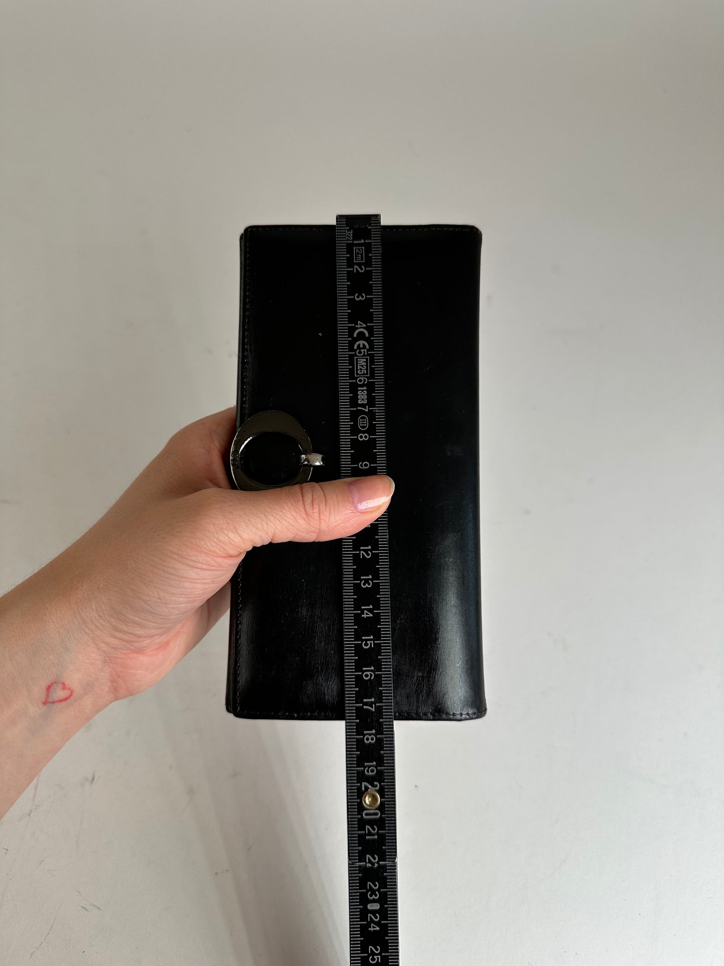 Vintage Dior Leather Flap Long Wallet Black
