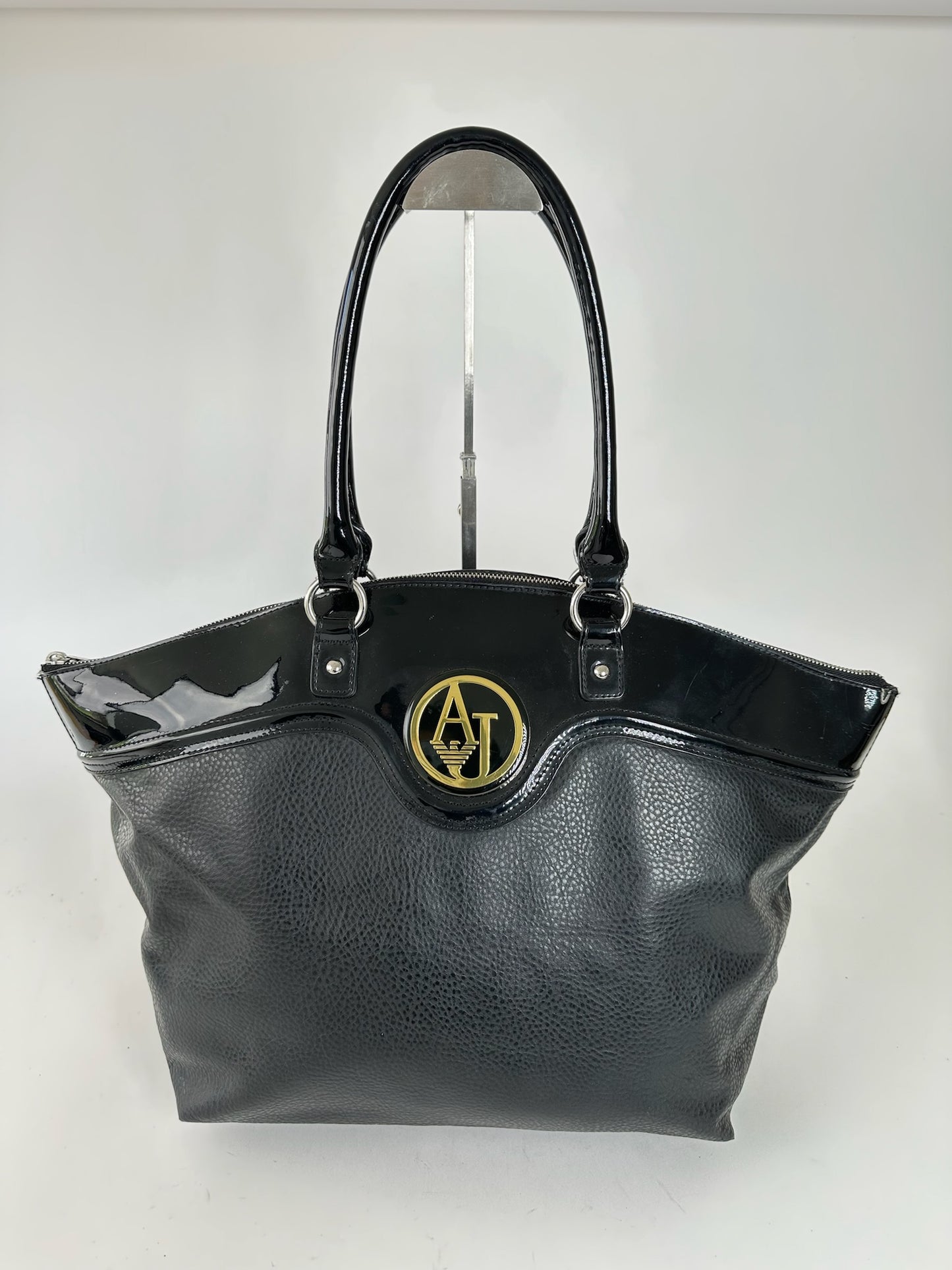 Vintage Armani Leather Duffel bag black