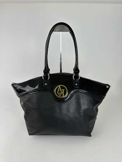 Vintage Armani Leather Duffel bag black