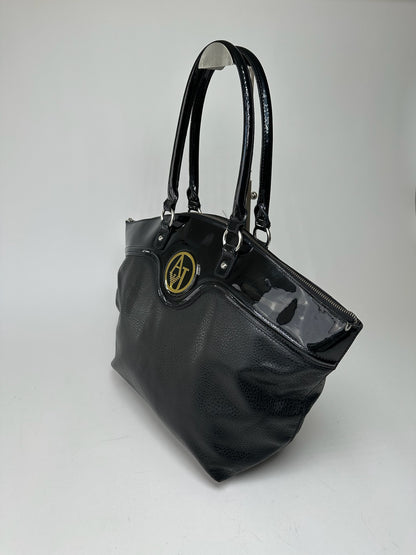 Vintage Armani Leather Duffel bag black