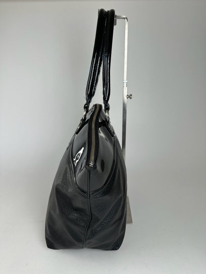 Vintage Armani Leather Duffel bag black