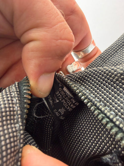Vintage Hermes Hermès Herline Canvas Tote Dark Grey Black