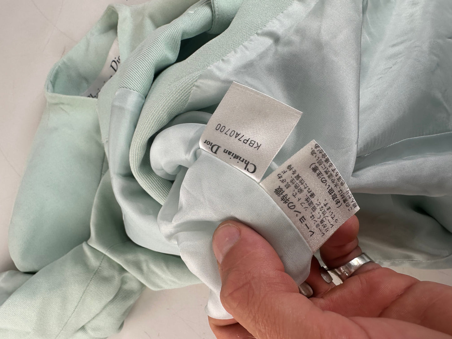 Vintage Dior Cotton Blend Blazer Mint Green XXL