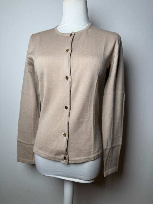 Vintage Gianni Versace Wool Cardigan Beige M
