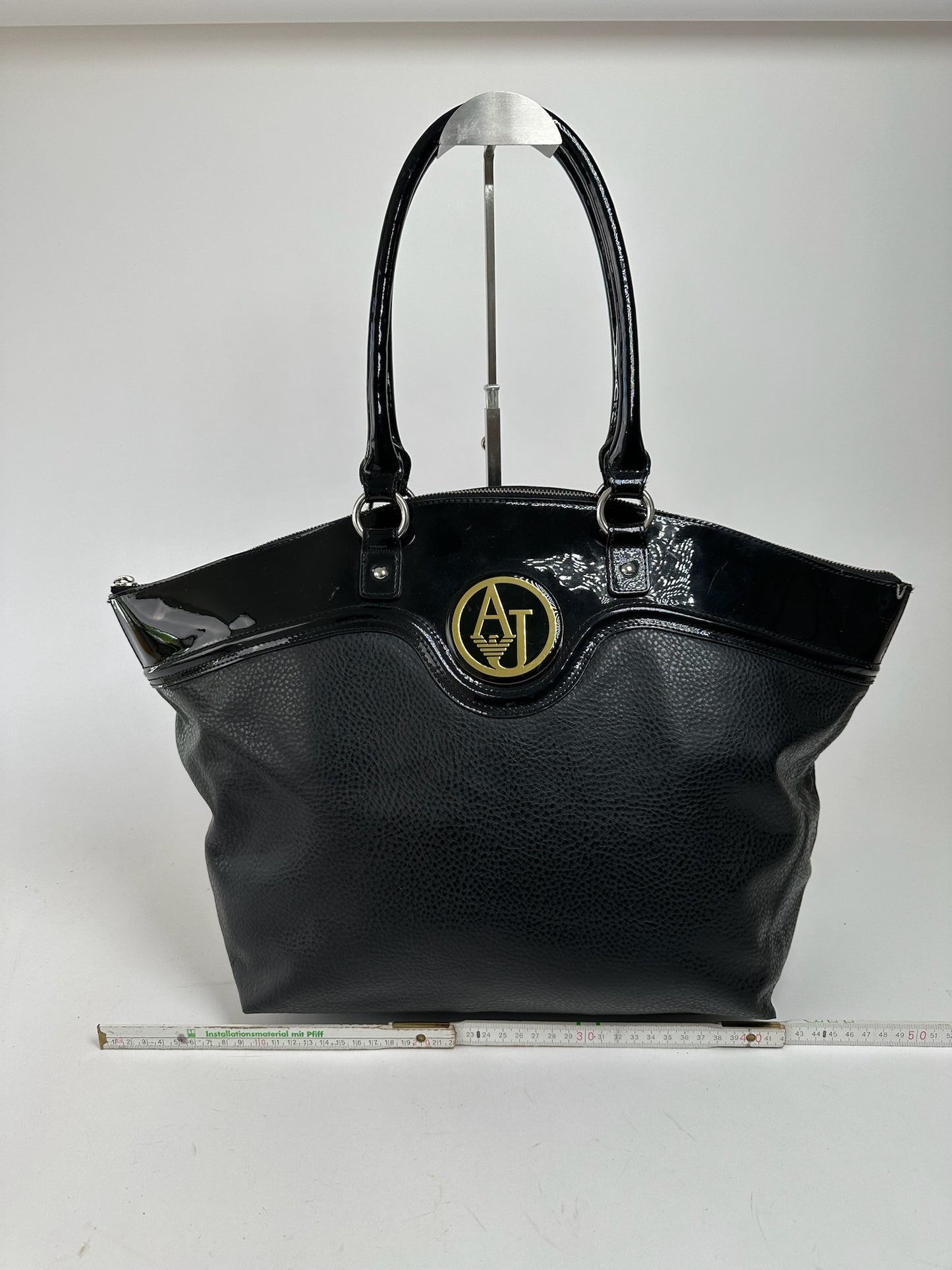 Vintage Armani Leather Duffel bag black