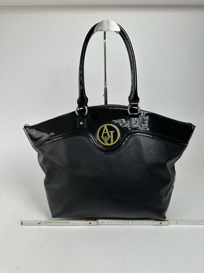 Vintage Armani Leather Duffel bag black