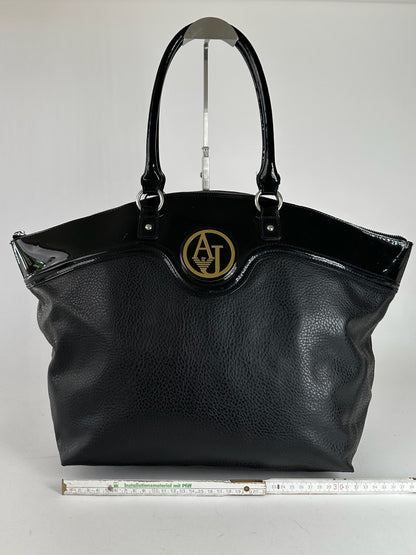 Vintage Armani Leather Duffel bag black