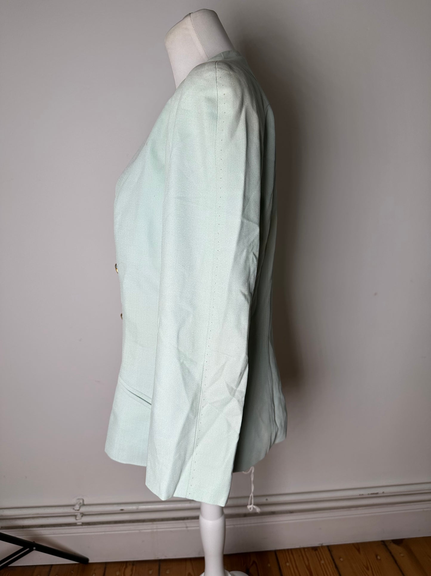 Vintage Dior Cotton Blend Blazer Mint Green XXL
