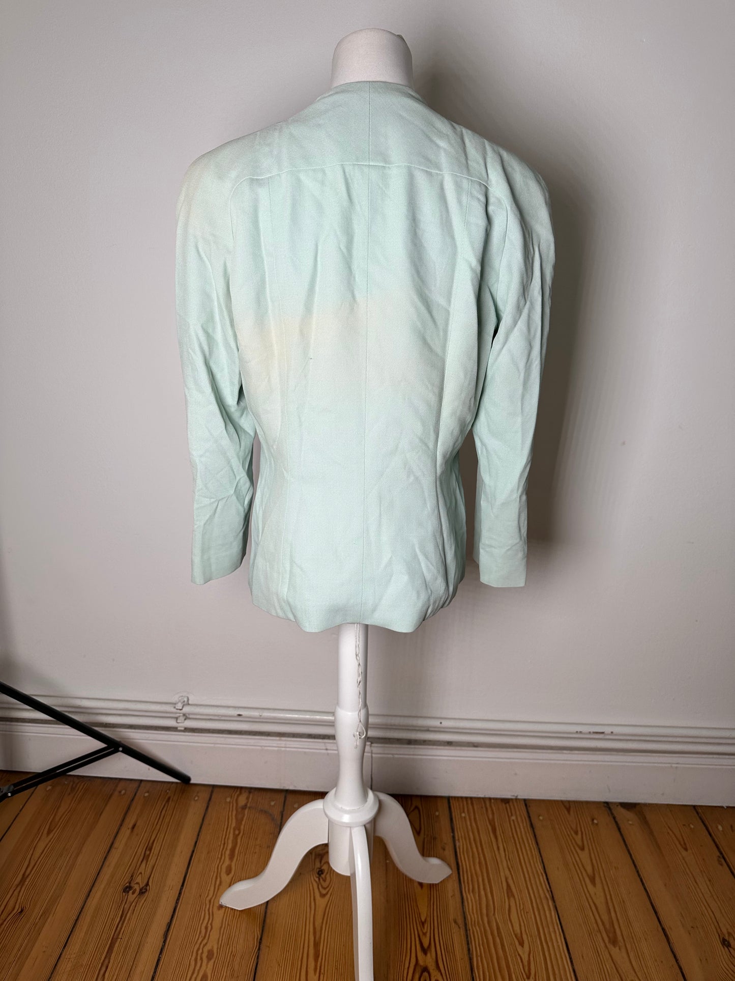 Vintage Dior Cotton Blend Blazer Mint Green XXL
