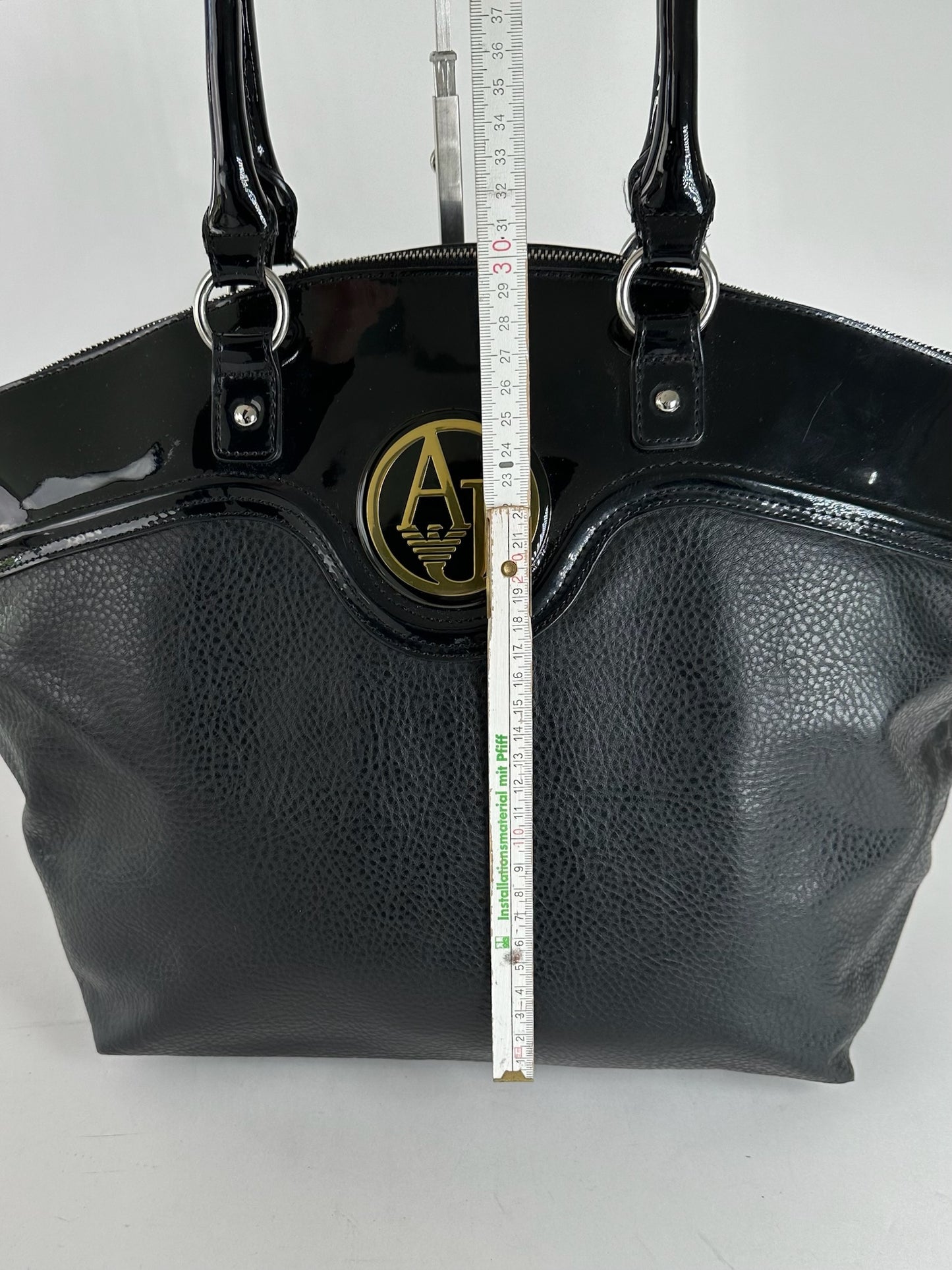 Vintage Armani Leather Duffel bag black