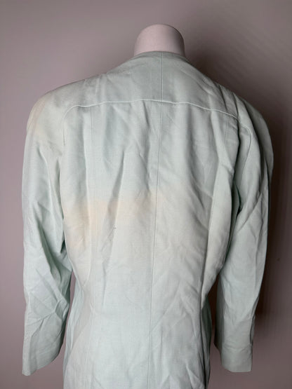 Vintage Dior Cotton Blend Blazer Mint Green XXL