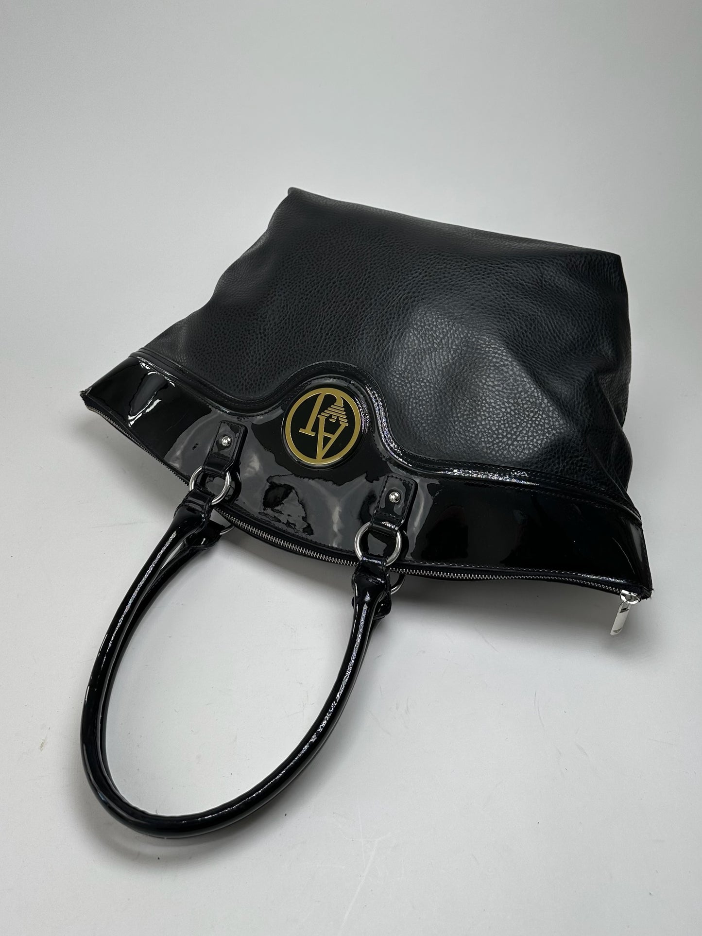 Vintage Armani Leather Duffel bag black