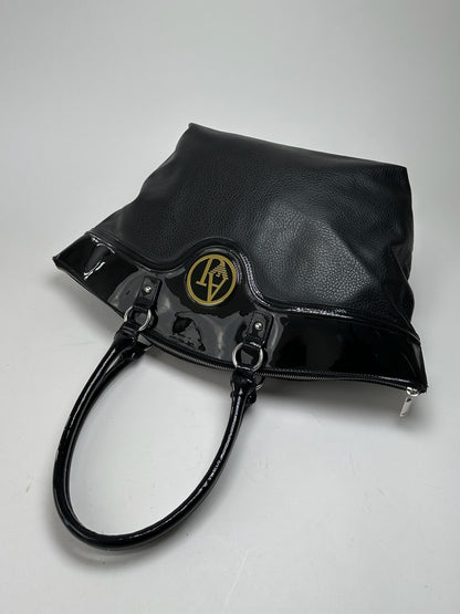 Vintage Armani Leather Duffel bag black