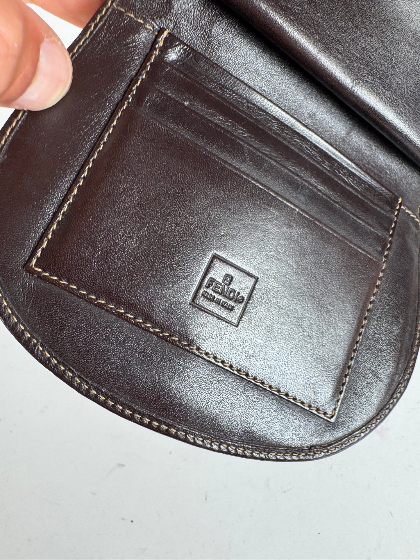 Vintage Fendi Monogram Wallet Brown