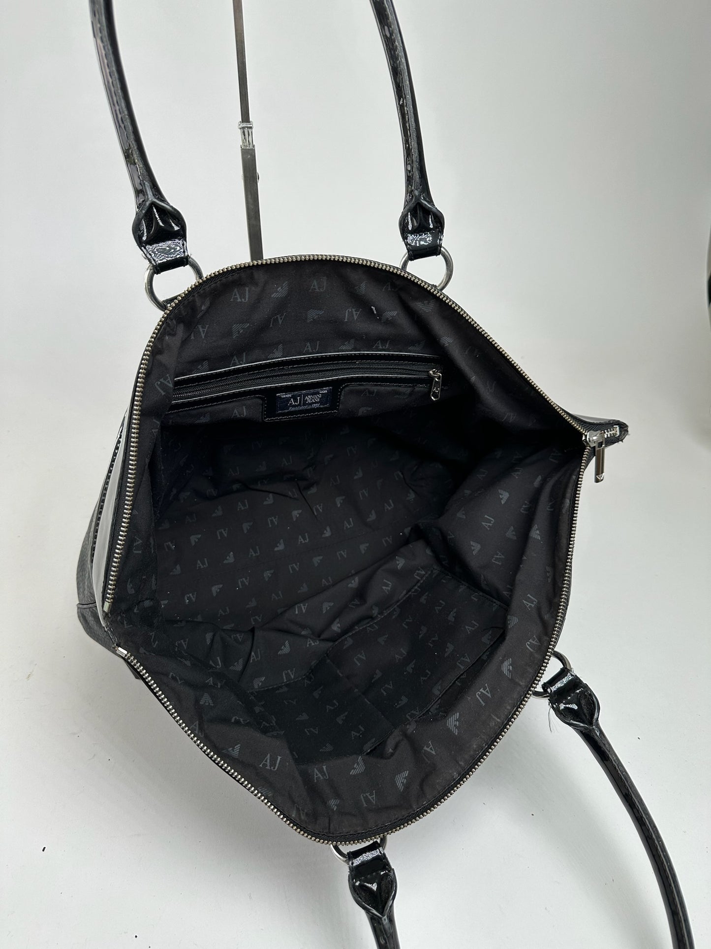 Vintage Armani Leather Duffel bag black