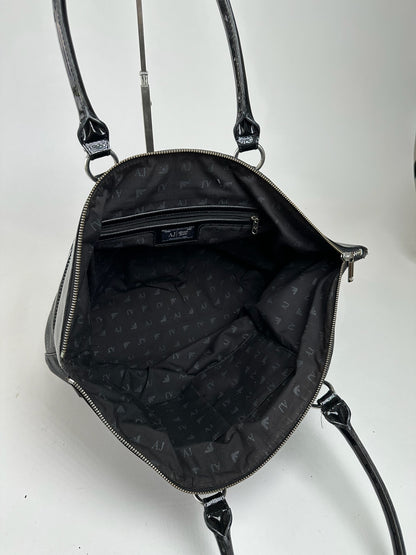 Vintage Armani Leather Duffel bag black