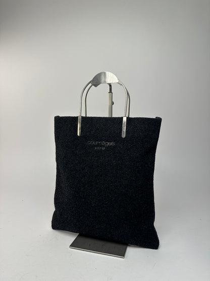 Vintage Courreges Wool Handbag Black