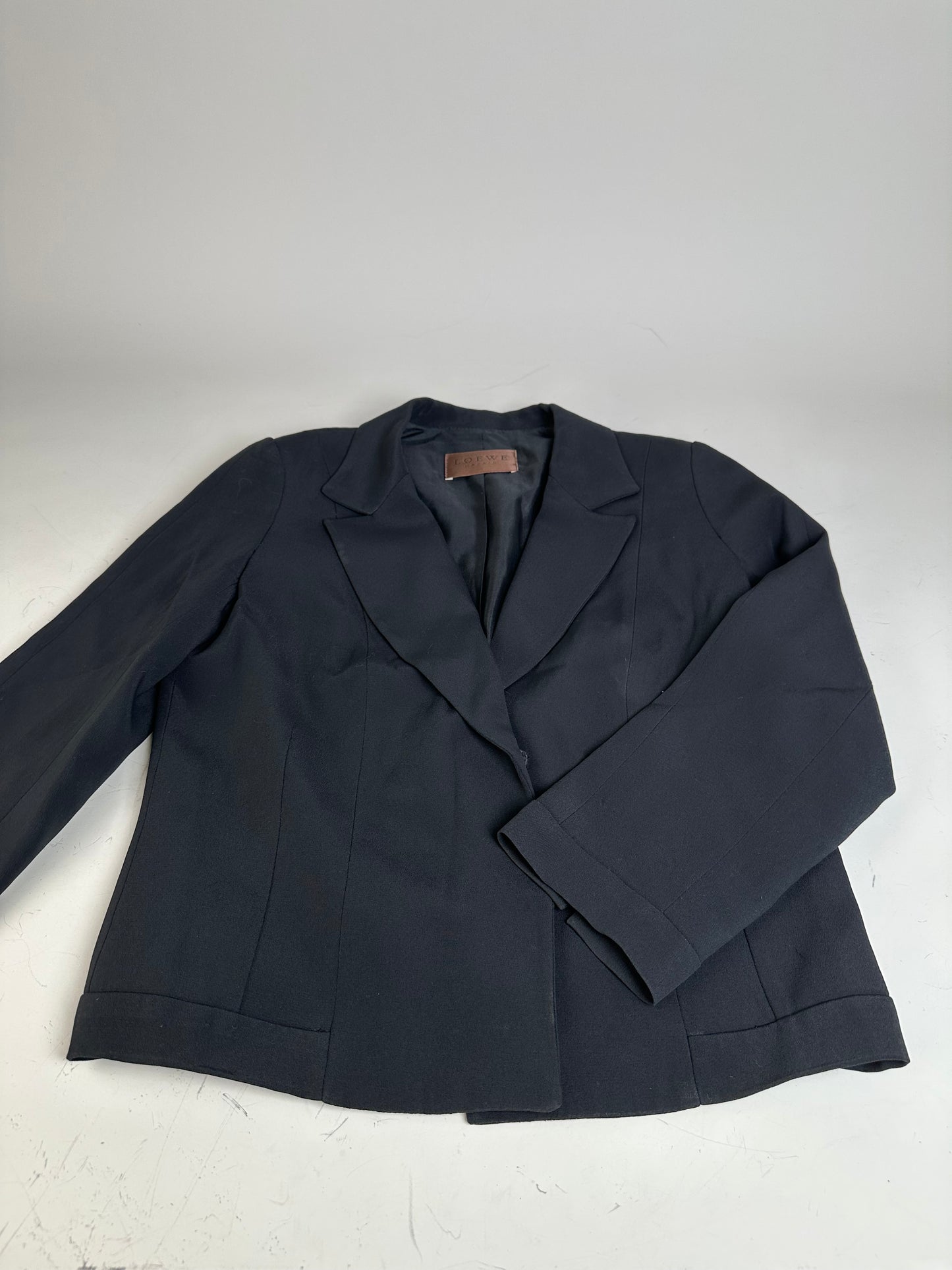 Vintage Loewe Silk Blend Blazer Black S