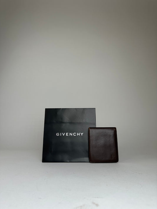 Vintage Givenchy Bifold Leather Bifold Wallet Dark Brown