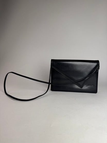 Vintage Givenchy Leather Crossbody Bag Black