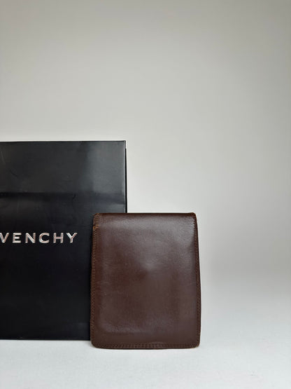 Vintage Givenchy Bifold Leather Bifold Wallet Dark Brown