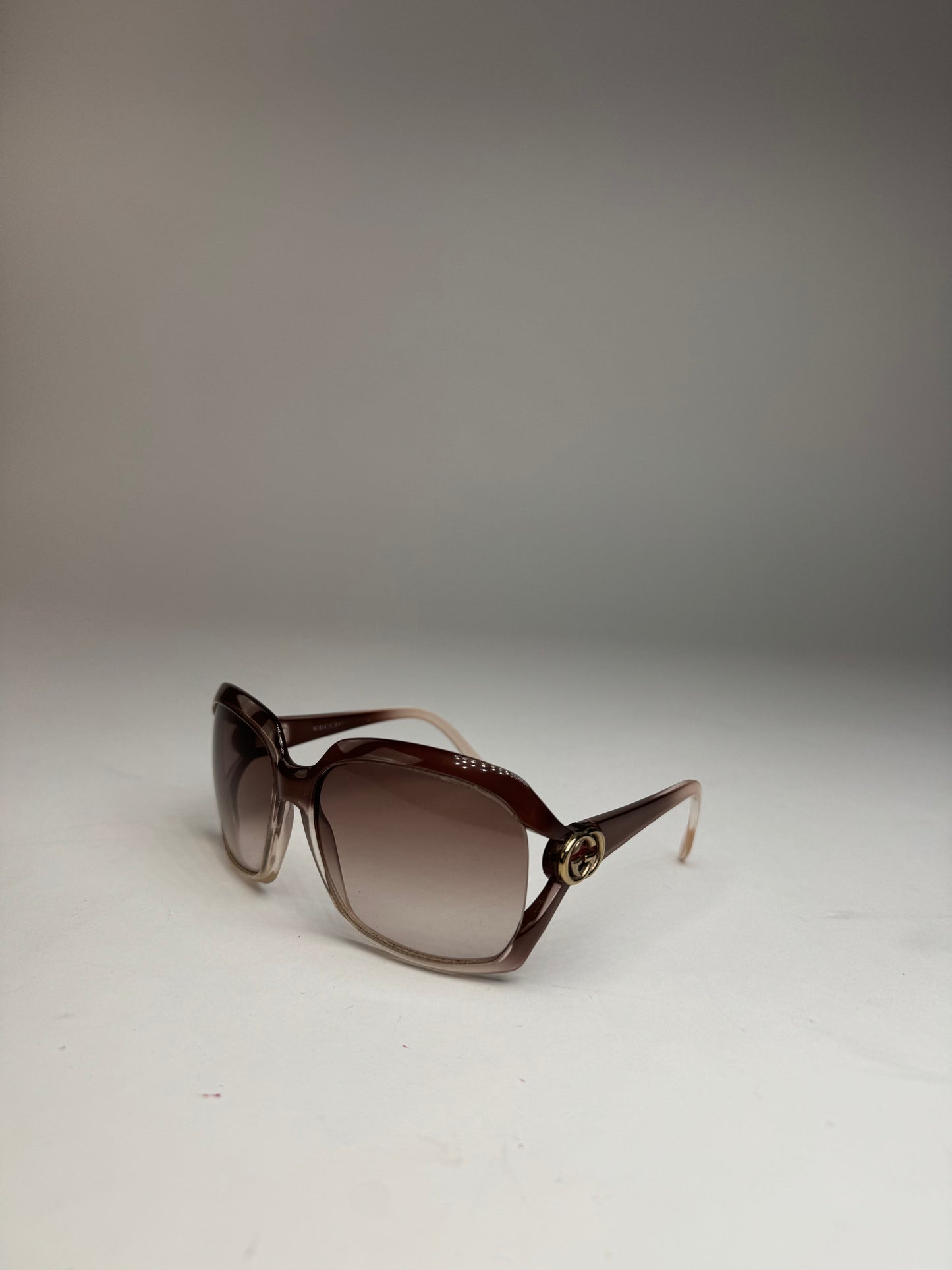 Vintage Gucci Oversized Sunglasses Black Beige