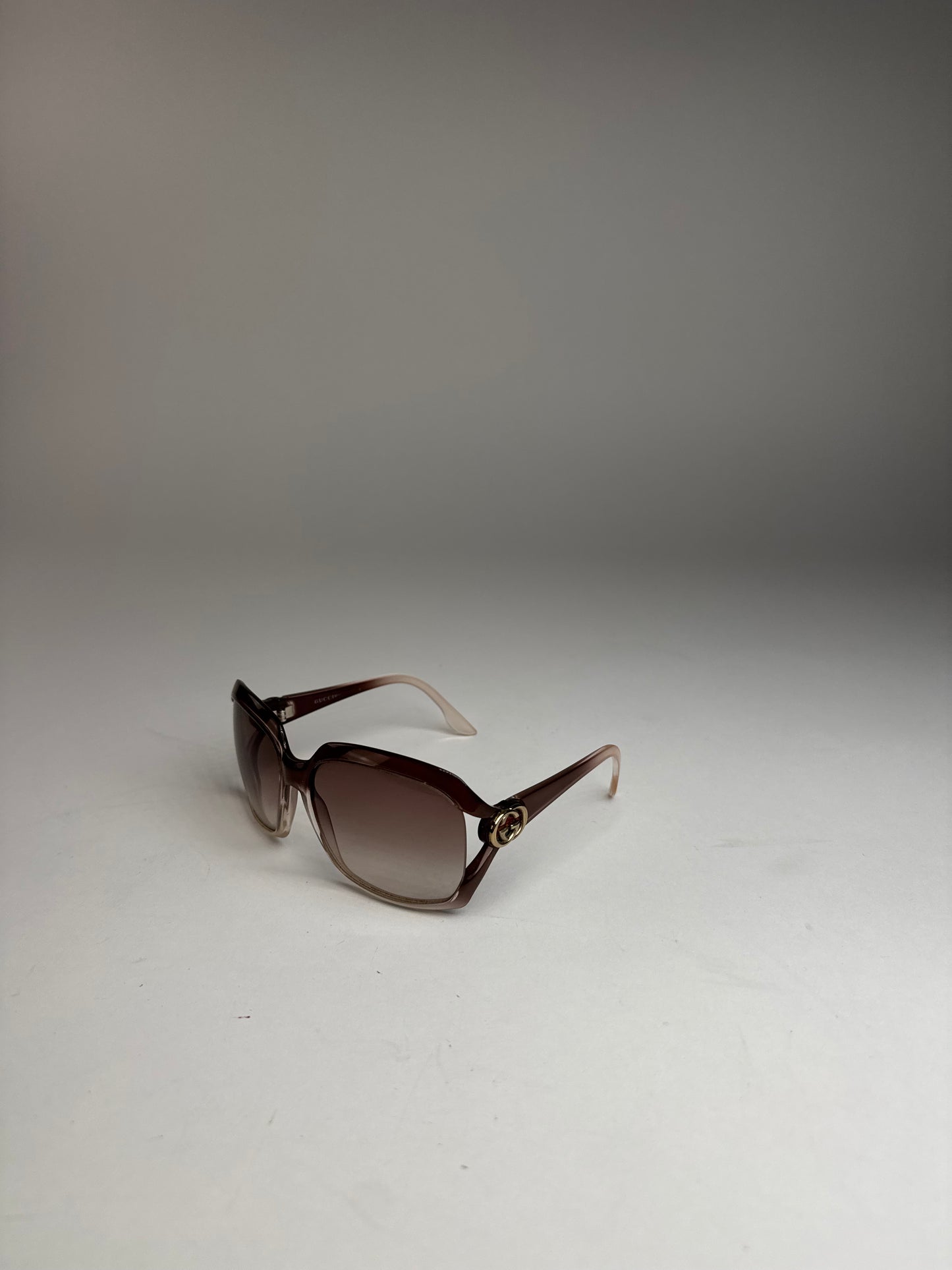Vintage Gucci Oversized Sunglasses Black Beige