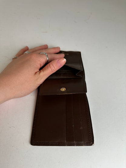 Vintage Givenchy Bifold Leather Bifold Wallet Dark Brown