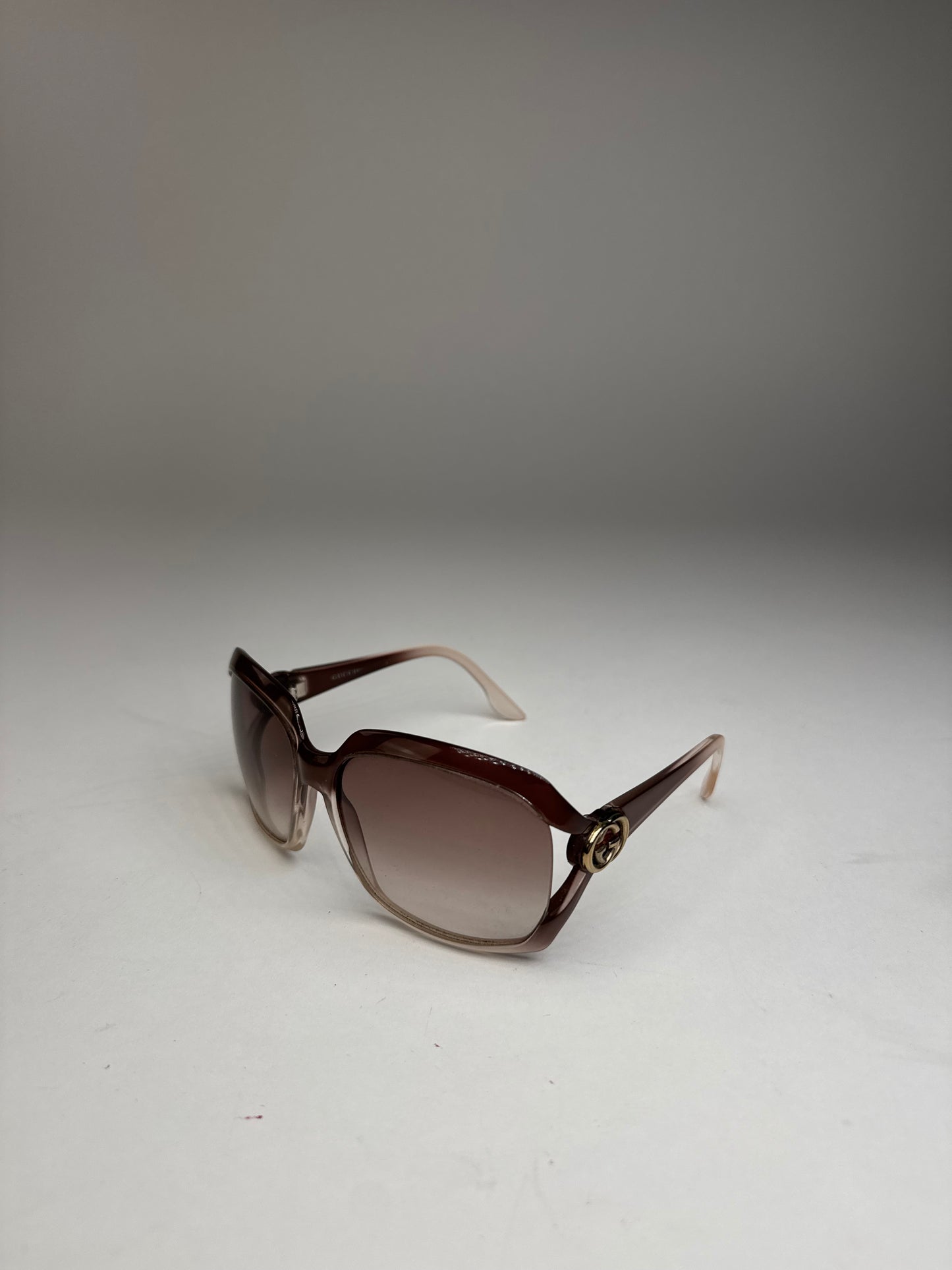 Vintage Gucci Oversized Sunglasses Black Beige