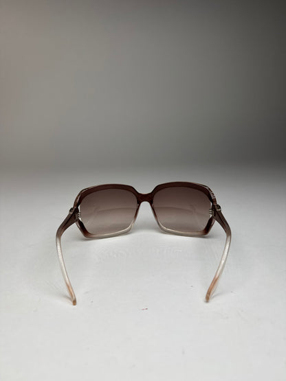 Vintage Gucci Oversized Sunglasses Black Beige