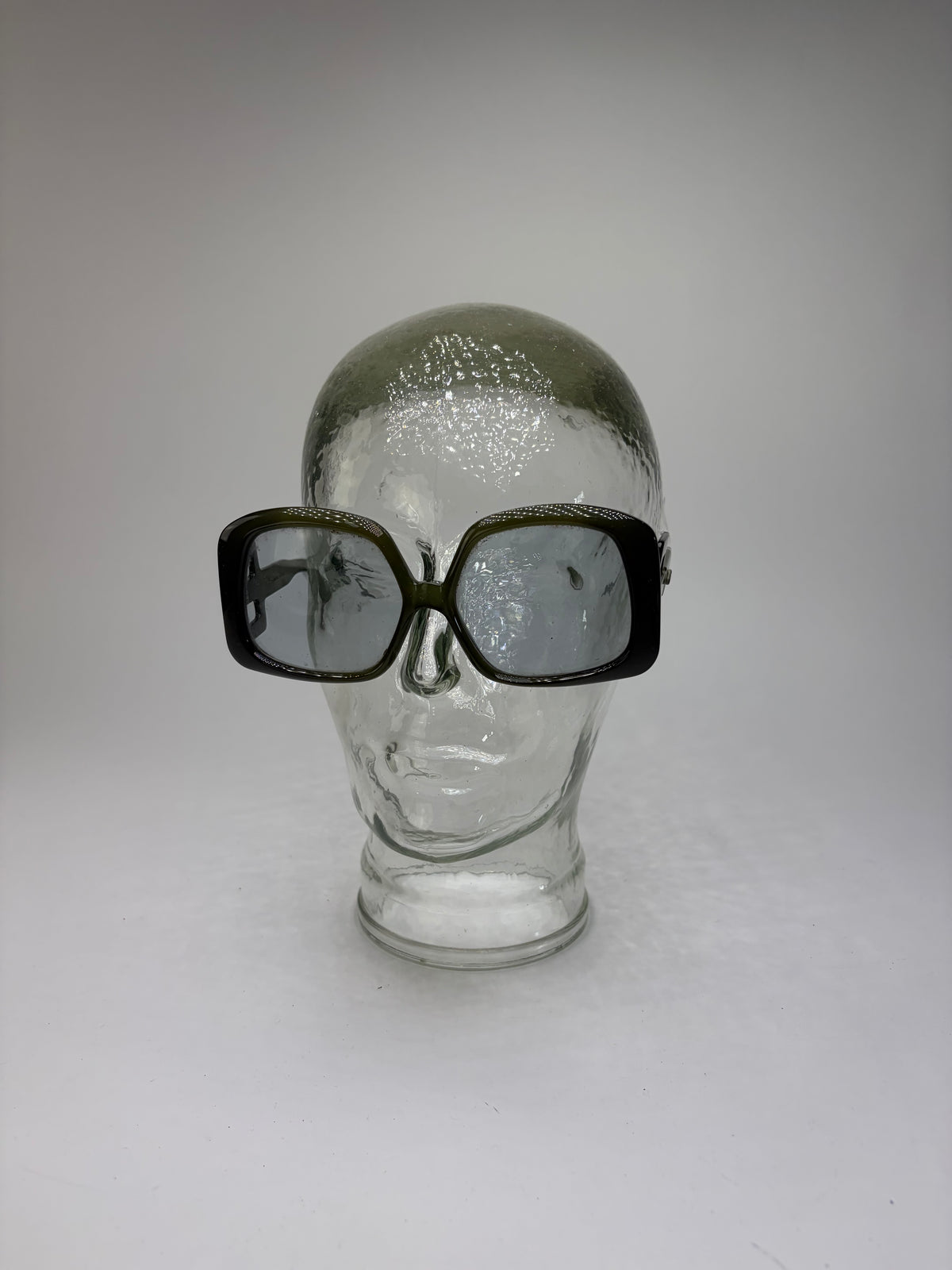 Vintage Dior Geometric Sunglasses Late 1990s Olive Black
